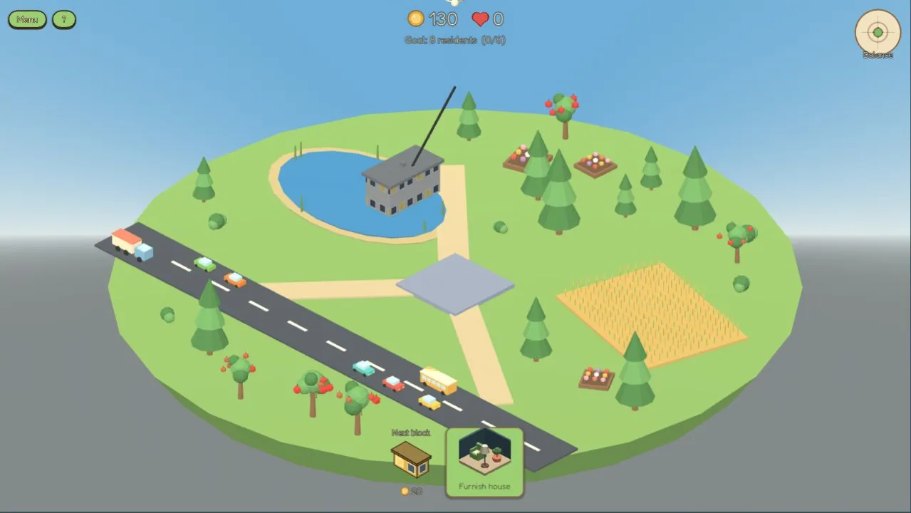 Stavba domu ve 3D herním prostředí / Building a house in the 3D game world